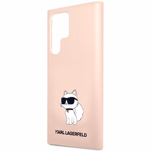 Karl Lagerfeld KLHCS23LSNCHBCP S23 Ultra S918 kovakuori vaaleanpunainen/vaaleanpunainen Silikoninen Choupette