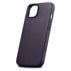 iCarer Kotelo Nahkakotelo Kotelo iPhone 14 Plus tumman violetti (MagSafe-yhteensopiva)