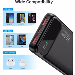 External battery Power Bank Choetech B728 22.5W 10000mAh black