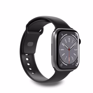 Puro Icon Silikoninen Hihna Apple Watch 38 / 40 / 41 mm:lle - Musta (2 kpl)