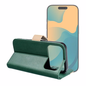 Flip case for iPhone 17 PRO / 18 PRO Split Book green and gold