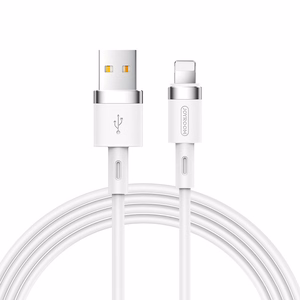 Joyroom Liquid Silicone -datakaapeli N2 USB-A / Lightning 2,4A 1,2 m - valkoinen