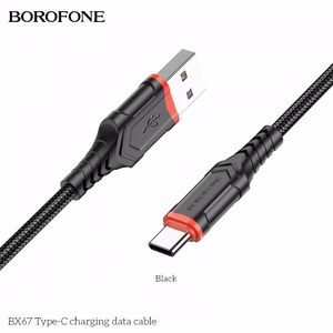 USB-kaapeli Hoco BX67 musta Type-C 100cm