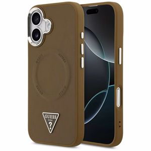 Guess Triangle Logo MagSafe -suojakuori iPhone 17 - ruskea