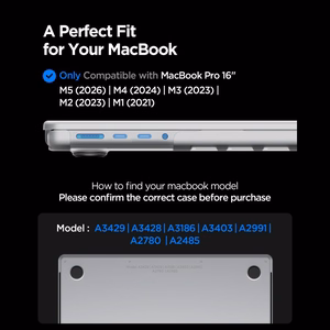 Spigen AirSkin Case for MacBook Pro 16" 2021 / 2023 / 2024 / 2025 / 2026 - Transparent Matte