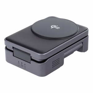 Langaton laturi Forcell F-Energy 3in1 Flex Pro Qi2 yhteensopiva MagSafe-n kanssa (F-05) hopeinen