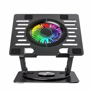 Wozinsky WDCX-X16-AS CoolBase RGB 360° Jäähdytysteline Kannettavalle Tietokoneelle ja Tabletille - Musta