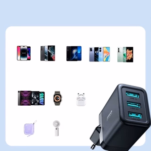 Charger Joyroom "JR-TCN02" Black 17W (3xUSB)