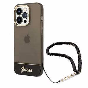 Guess läpikuultava Pearl Strap kotelo iPhone 14 Pro - musta