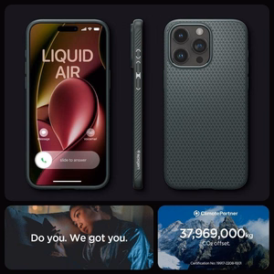 Spigen Liquid Air Suojakuori iPhone 16 Pro Max:lle - vihreä