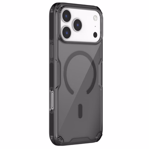 Nillkin Nature TPU Pro Magneettinen Suojakuori MagSafe-yhteensopiva iPhone 17 Pro Max:lle - Puoliläpinäkyvä musta