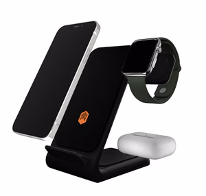 STM ChargeTree Swing 3-in-1 charging station for phone, AirPods and Apple Watch, black