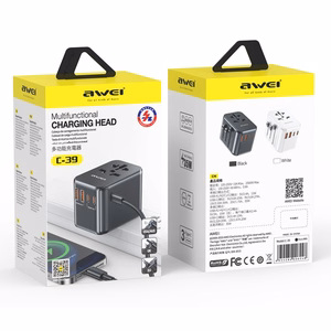 Universal Travel Charger Awei C-39 35W GaN 2xUSB-A/3xUSB-C black
