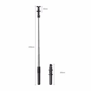 Selfie stick Ugreen LP586 telescopic tripod with Bluetooth remote control 1.5m - black