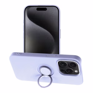 Silikoninen Suojakuori Renkaalla iPhone 15 PRO:lle violetti