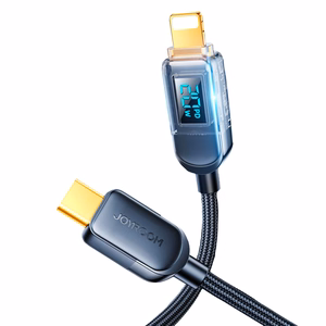 Joyroom A4 USB-C / Lightning Kaapeli 20W 1.2m näytöllä - musta
