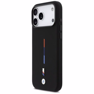 BMW M Silicon Tricolor Line MagSafe Suojakuori iPhone 17 Pro Max - musta