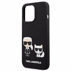 Karl Lagerfeld KLHCP13LSSKCK iPhone 13 Pro / 13 6.1" kovakotelo musta/musta Silikoni Karl & Choupette
