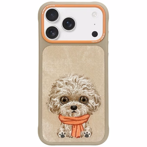 NIMMY Suojakuori BIG EYED PET 2.0 Dog iPhone 17 Pro:lle - beige