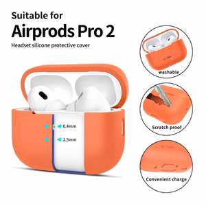 Tech-Protect Silikoninen Suojakuori Apple AirPods Pro 1 / 2:lle - oranssi