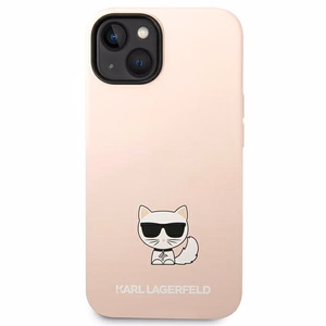 Karl Lagerfeld KLHCP14MSLCTPI iPhone 14 Plus 6.7 "kovakotelo vaaleanpunainen / vaaleanpunainen Silikoni Choupette Body