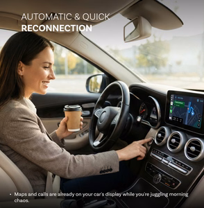 Ottocast Mini Aura CA530-T langaton Apple CarPlay/Android Auto -sovitin, musta