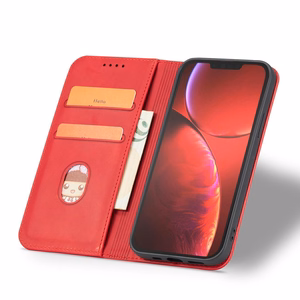 Magneetti Fancy Case tapauksessa iPhone 14 Pro flip kansi lompakko jalusta punainen