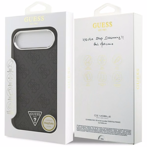 GUESS suojakuori iPhone 17 Air MagSafe-yhteensopiva PU 4G W/Triangle Logo SL - musta