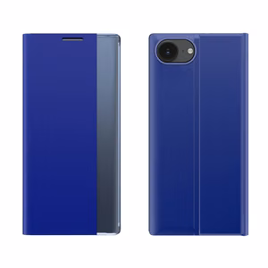 New Sleep Case iPhone 16e / 17e:lle läpällä ja jalustalla - sininen