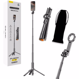 Blavec Selfie Stick Aluminium Fusion P-12 Magsafe Auto pop tripod + remote control 1,60 metres (SSFP12-MTRAPB160) black