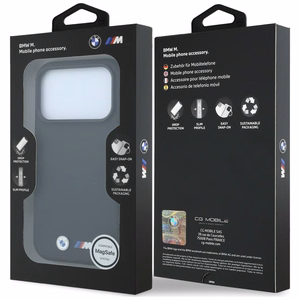 BMW M Quadrille Kevlar metallilogollinen MagSafe-suojakuori iPhone 17 Pro Max / 18 Pro Max -malleille, musta