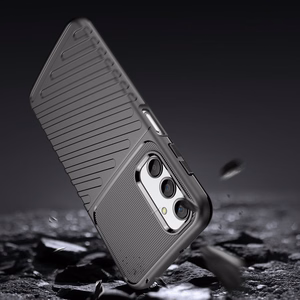 Thunder Case -silikoninen panssarisuojakuori Samsung Galaxy A24 4G:lle musta