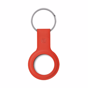 Crong Silicone case for Apple AirTag 1 / 2, with key ring, red