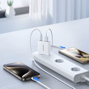 Charger Joyroom Super Slim (TCF14) (1xUSB-C;1xUSB 3A 20W) white