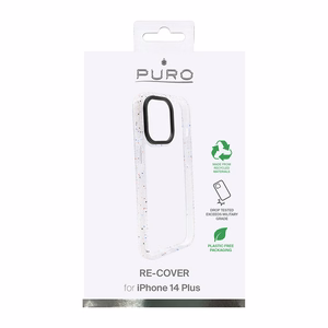 Puro RE-COVER IPC1467RECOVERWHI suojakuori laitteelle Apple iPhone 14 Plus, läpinäkyvä monivärisillä pilkuilla