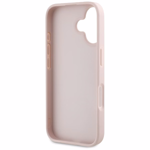 Guess Grained Big 4G Logo Small Classic Logo suojakuori iPhone 16:lle - vaaleanpunainen