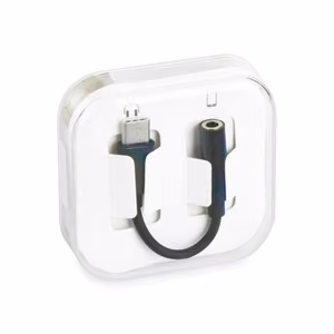 Adapter AUX Type C (male) to Jack 3,5 mm (female) BOX black [DAC]