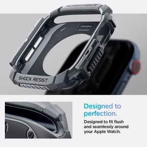 Spigen Rugged Armor Suojakuori Apple Watch 10 46mm - Harmaa