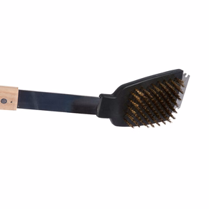 BBQ grill-cleaning brush with scraper, 44 cm