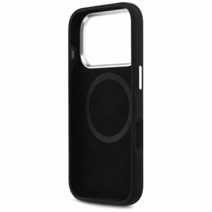 Mercedes Silicone Vintage Logo MagSafe suojakuori iPhone 17 Pro:lle - musta