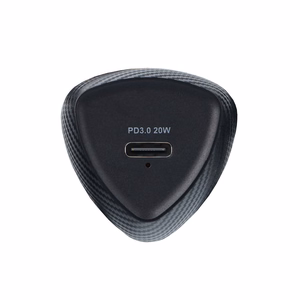 Autolaturi Forcell F-Energy Carbon USB C QC3.0 PD 3A 20W + Kaapeli USB C - USB C CC50-1C musta