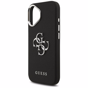 Guess Grained Big 4G Classic Logo Suojakuori iPhone 17:lle - Musta