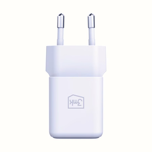 Valkoinen 3mk Hyper GaN -seinälaturi, 20 W, QC4+/PD/PPS, USB 1A1C, EU