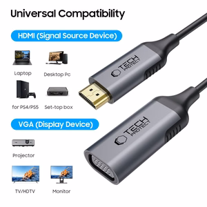 Tech-Protect UltraBoost HDMI / VGA FULL HD 60 Hz adapter - black