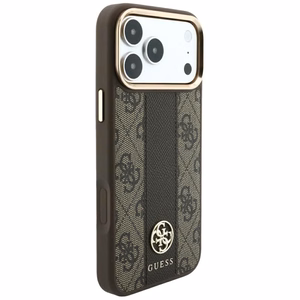 Kotelo mallille IPHONE 18 Pro Max/17 Pro Max MagSafe-yhteensopiva (Stripe Round and Classic Logos 4G) (väri: ruskea)
