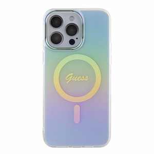 Guess GUHMP15XHITSQ iPhone 15 Pro Max turkoosi/turkoosi kovakuori IML Iridescent MagSafe