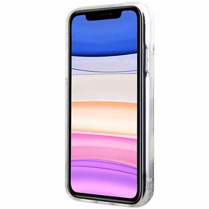 Karl Lagerfeld KLHCN61LNCHCS iPhone 11 / XR hopeinen/hopeinen kovakuori Glitter Choupette Head