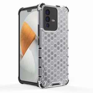 Honeycomb tapauksessa panssaroitu kansi geelirunko Vivo V23 5G läpinäkyvää varten