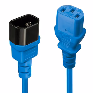 LINDY IEC Power Extension Cable 1m Blue 30471