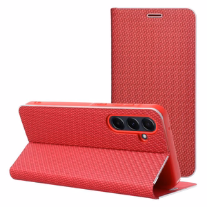 Läppäsuojakuori Samsung Xcover 7:lle Luna Book Carbon punainen